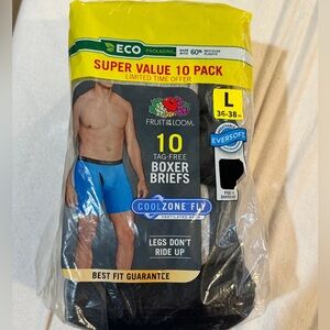 Fruit of the Loom Blue Boxer Briefs 10 Pack